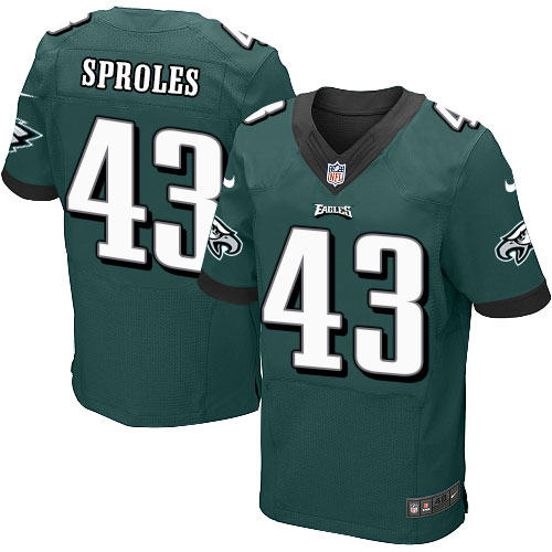 Men's Elite Darren Sproles Nike Jersey Midnight Green Home - #43 NFL Philadelphia Eagles